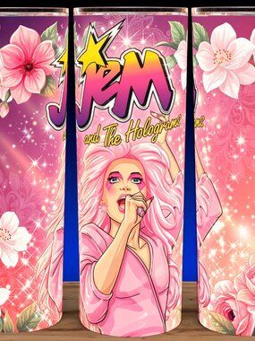 Jem and the Holograms Truly Outrageous Classic Cartoon Tumbler 20oz
